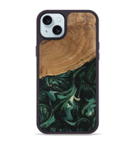 iPhone 15 Plus Wood Phone Case - Shasta (Green, 746666)