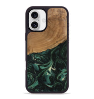 iPhone 16 Plus Wood Phone Case - Shasta (Green, 746666)