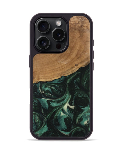 iPhone 16 Pro Wood Phone Case - Shasta (Green, 746666)