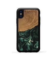 iPhone Xs Wood Phone Case - Shasta (Green, 746666)