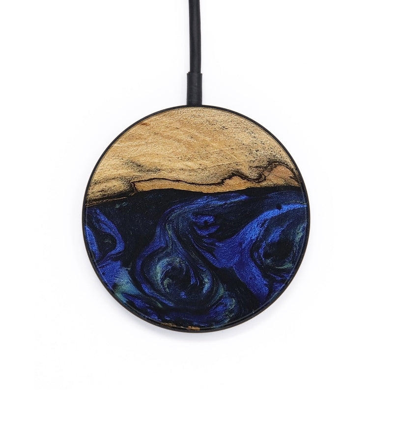 Circle Wood Wireless Charger - Velma (Blue, 746671)