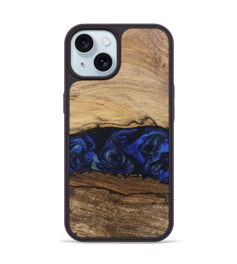 iPhone 15 Wood Phone Case - Velma (Blue, 746671)