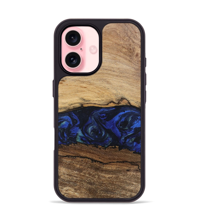 iPhone 16 Wood Phone Case - Velma (Blue, 746671)