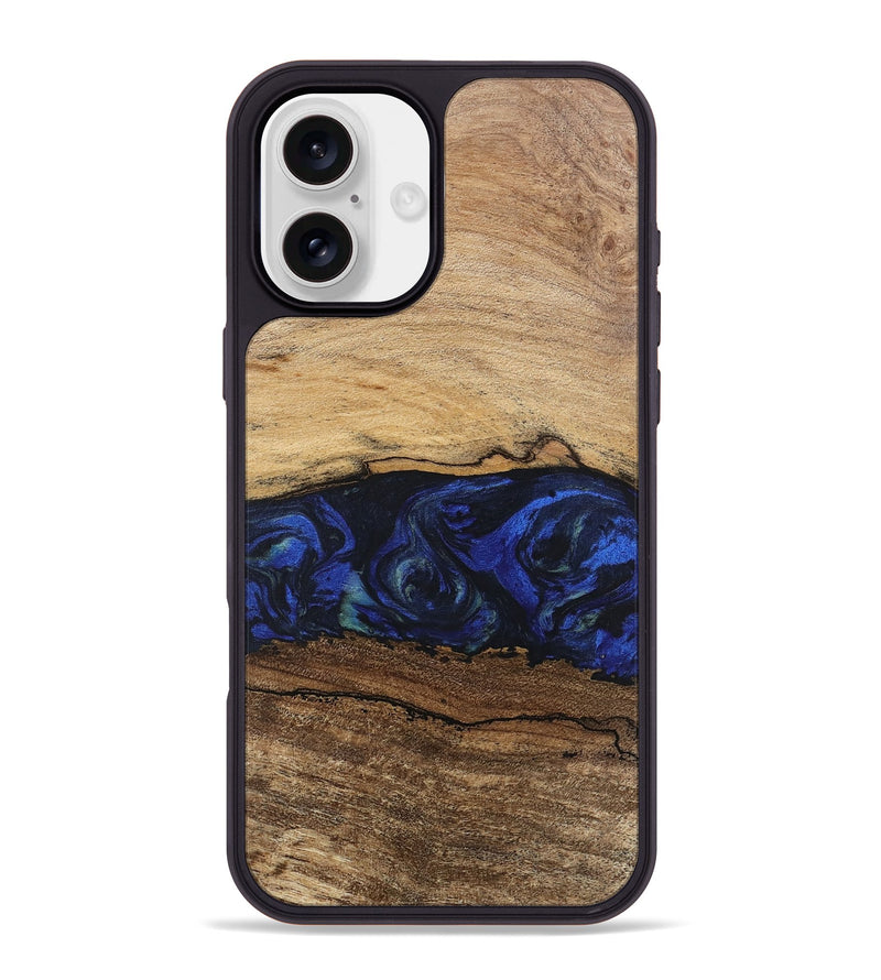 iPhone 16 Plus Wood Phone Case - Velma (Blue, 746671)