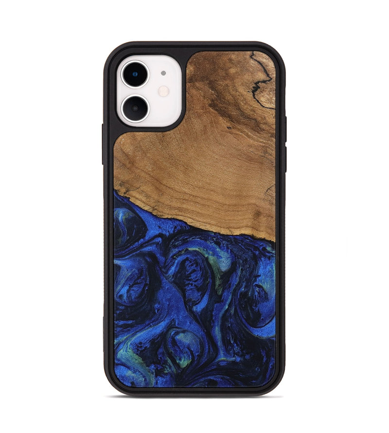 iPhone 11 Wood Phone Case - Aviana (Blue, 746672)