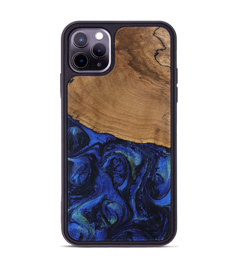 iPhone 11 Pro Max Wood Phone Case - Aviana (Blue, 746672)