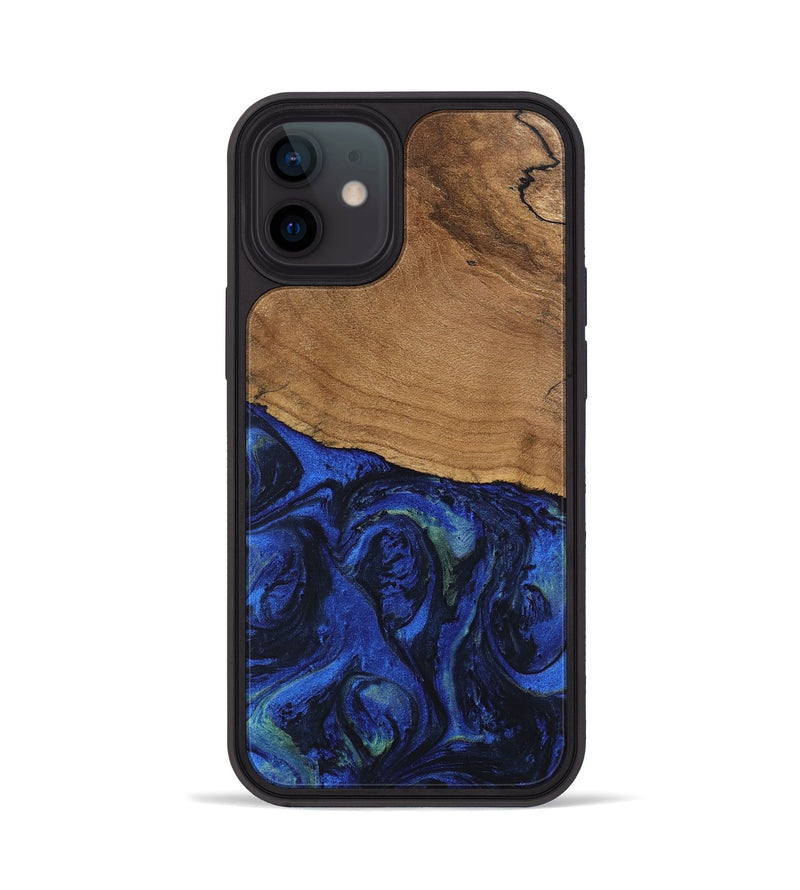 iPhone 12 Wood Phone Case - Aviana (Blue, 746672)