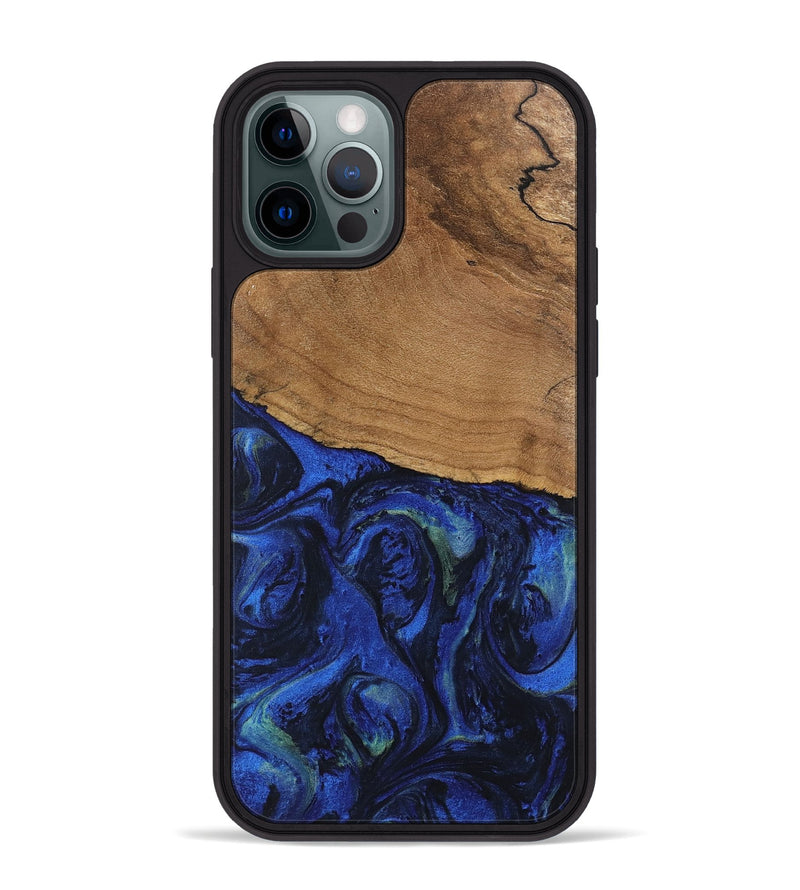 iPhone 12 Pro Max Wood Phone Case - Aviana (Blue, 746672)