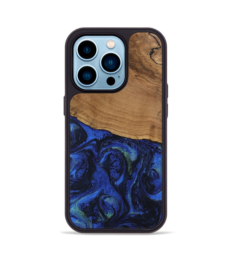 iPhone 14 Pro Wood Phone Case - Aviana (Blue, 746672)