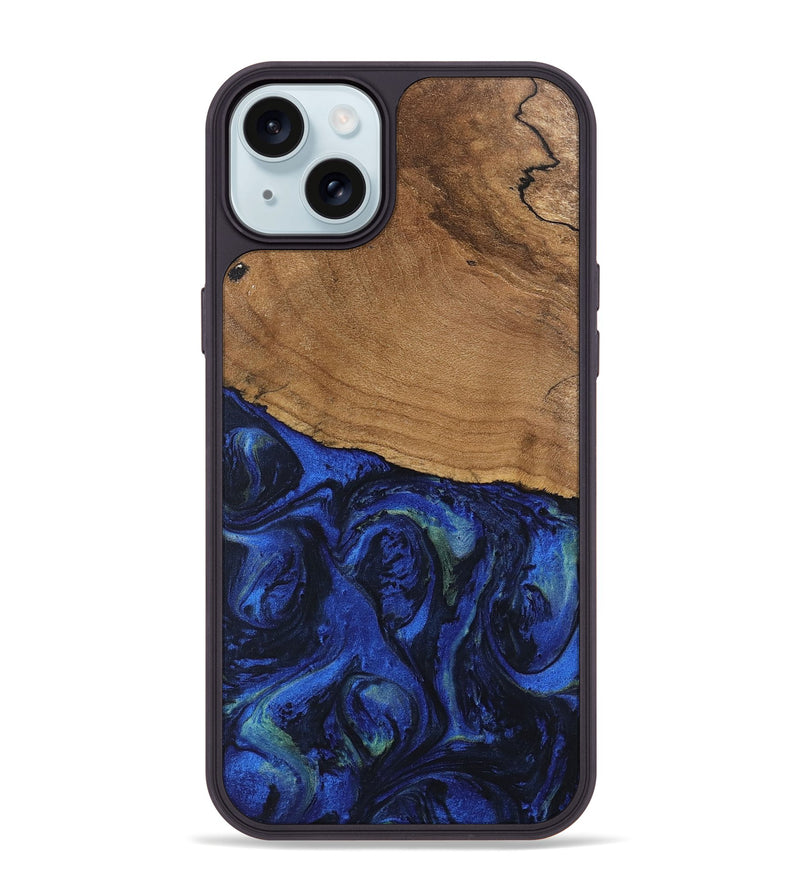 iPhone 15 Plus Wood Phone Case - Aviana (Blue, 746672)