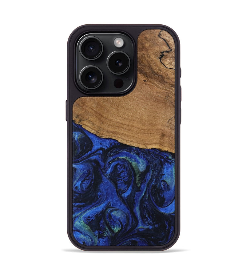 iPhone 15 Pro Wood Phone Case - Aviana (Blue, 746672)