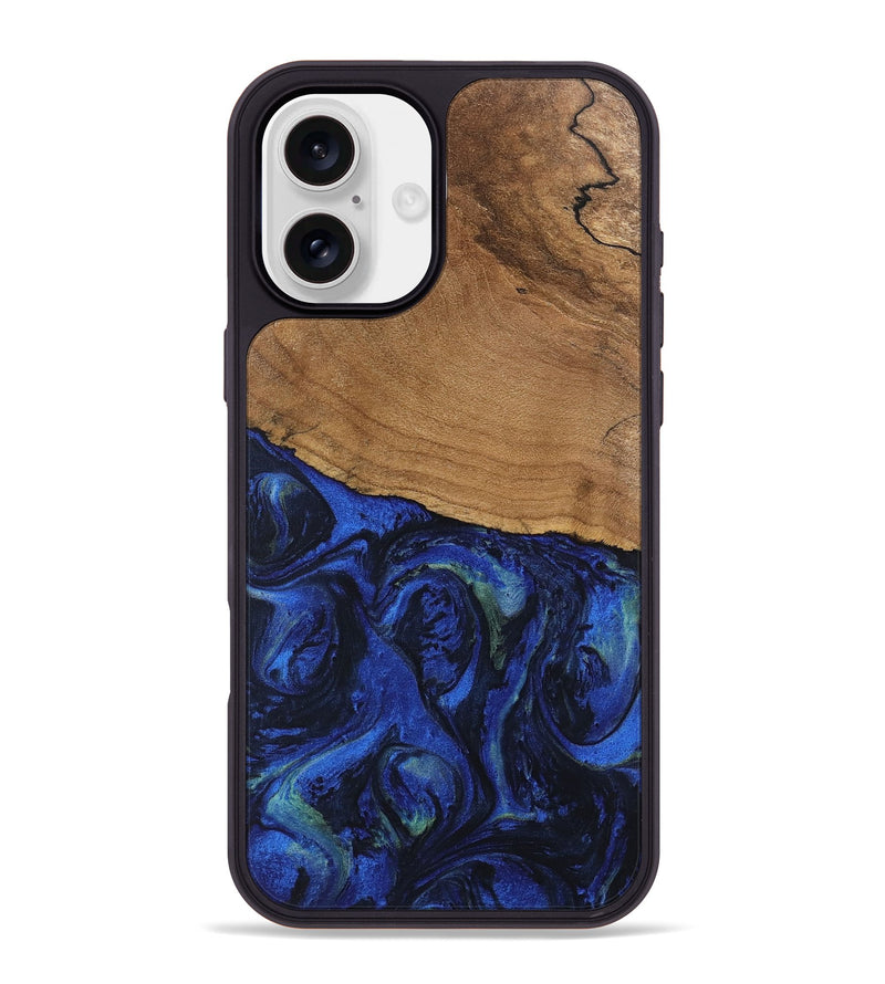 iPhone 16 Plus Wood Phone Case - Aviana (Blue, 746672)