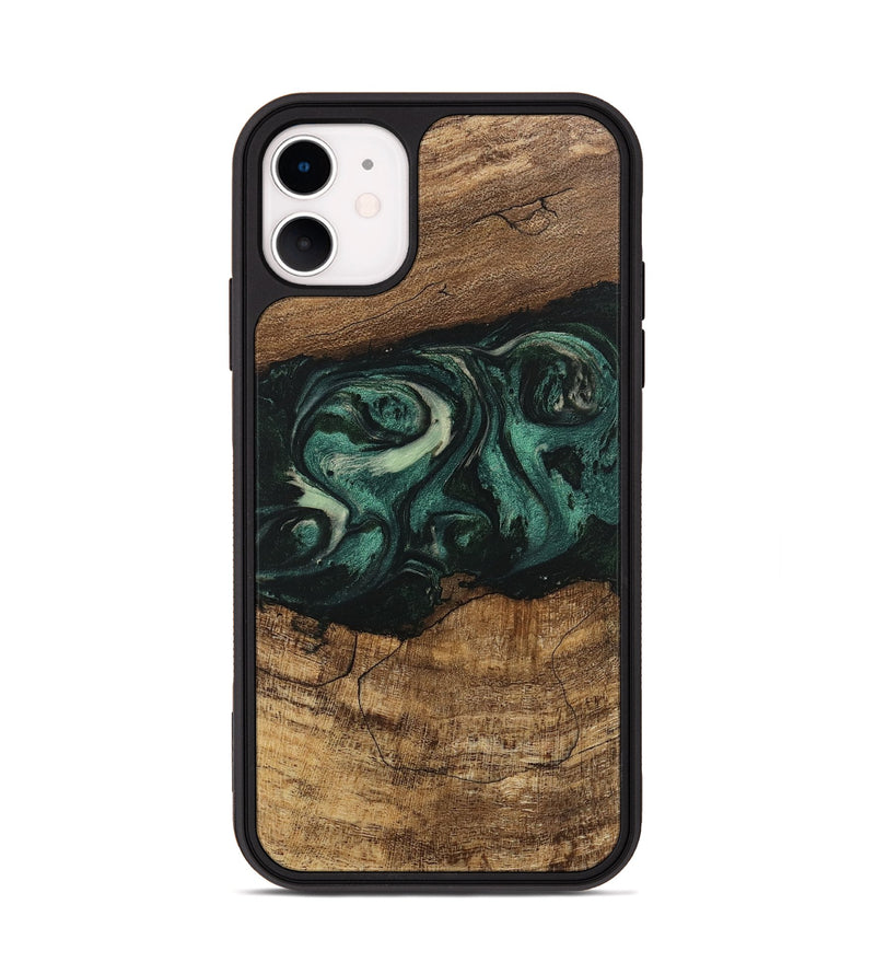 iPhone 11 Wood Phone Case - Jose (Green, 746679)