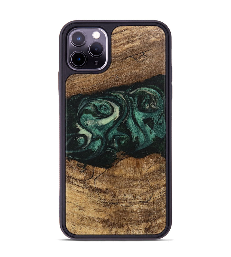 iPhone 11 Pro Max Wood Phone Case - Jose (Green, 746679)