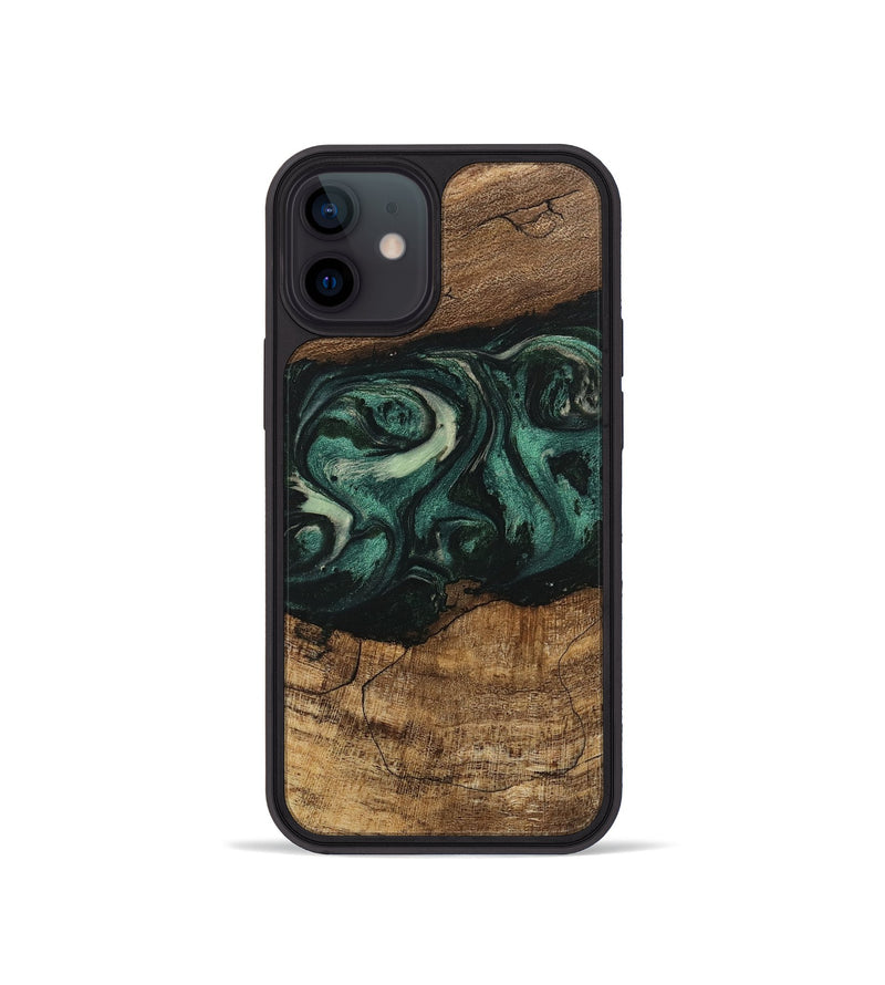 iPhone 12 mini Wood Phone Case - Jose (Green, 746679)