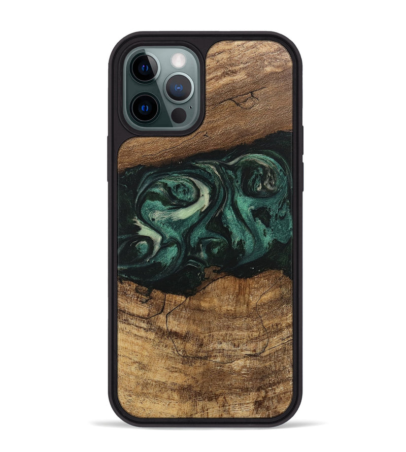 iPhone 12 Pro Max Wood Phone Case - Jose (Green, 746679)