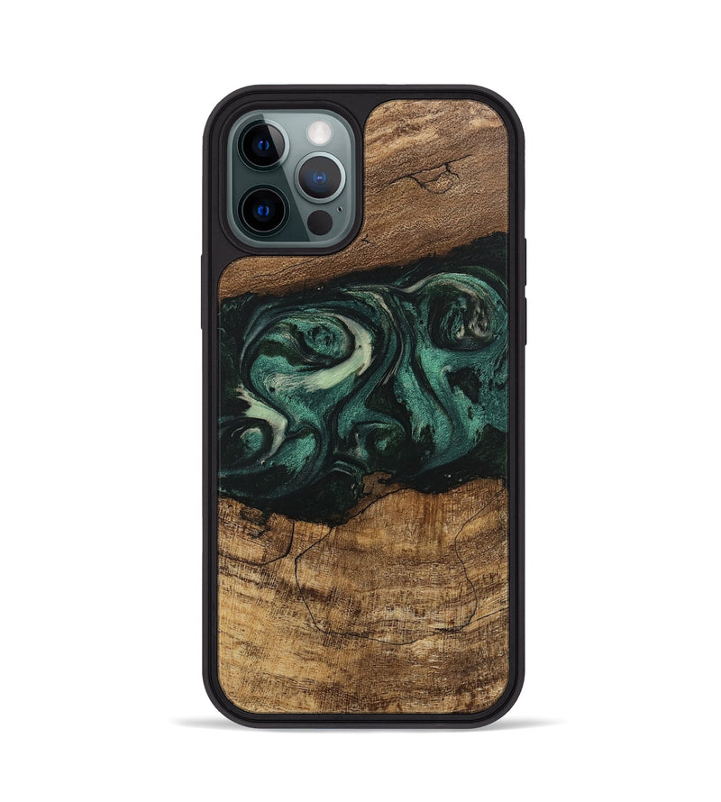 iPhone 12 Pro Wood Phone Case - Jose (Green, 746679)