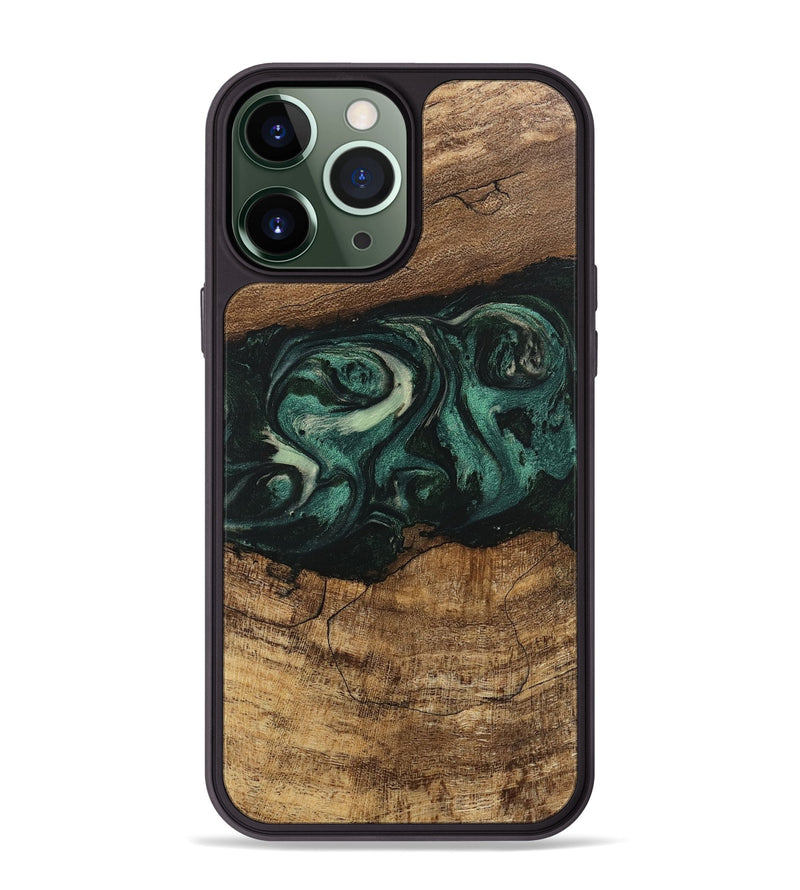 iPhone 13 Pro Max Wood Phone Case - Jose (Green, 746679)