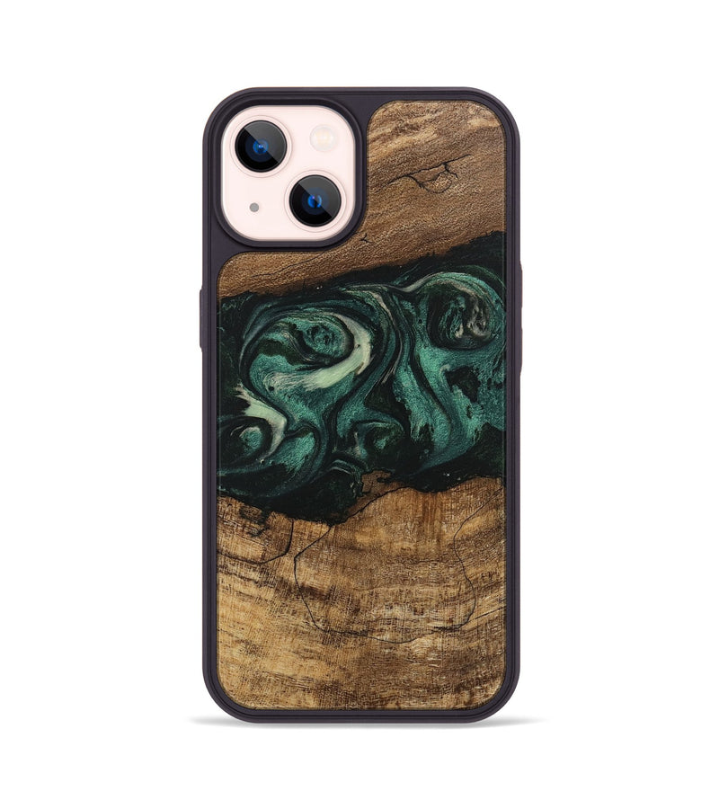 iPhone 14 Wood Phone Case - Jose (Green, 746679)