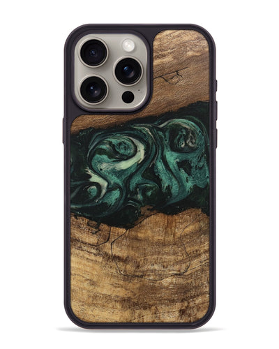 iPhone 15 Pro Max Wood Phone Case - Jose (Green, 746679)