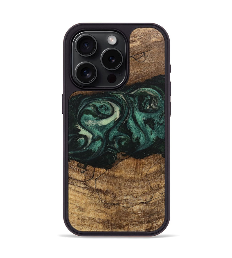 iPhone 15 Pro Wood Phone Case - Jose (Green, 746679)