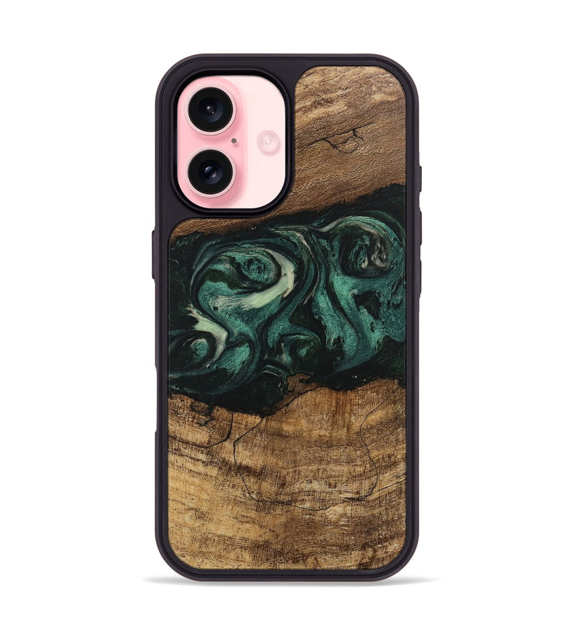 iPhone 16 Wood Phone Case - Jose (Green, 746679)