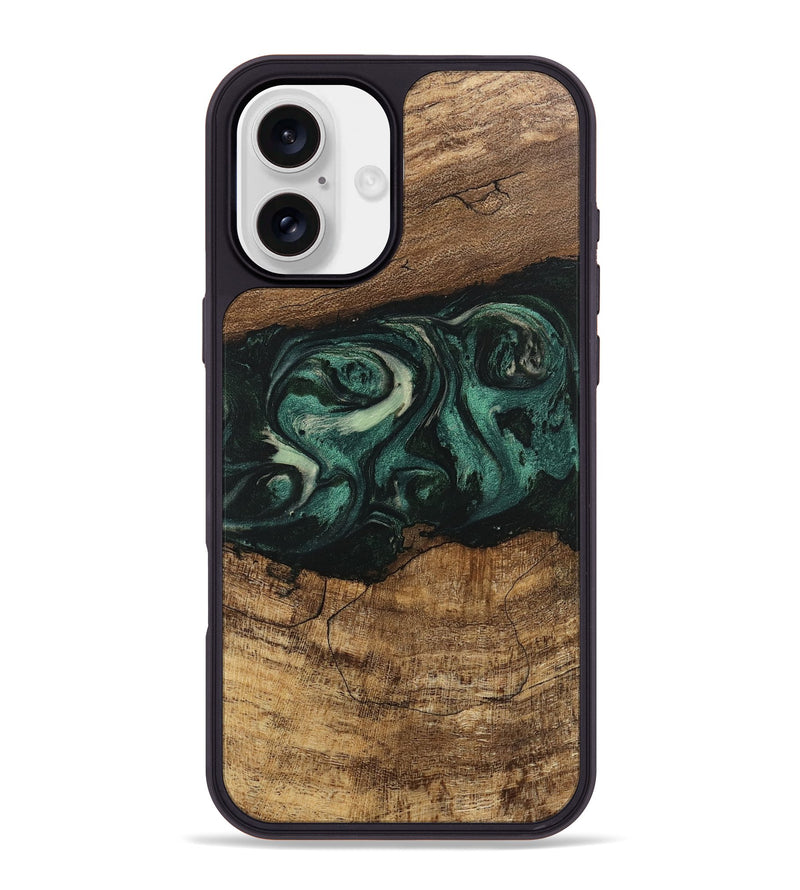 iPhone 16 Plus Wood Phone Case - Jose (Green, 746679)