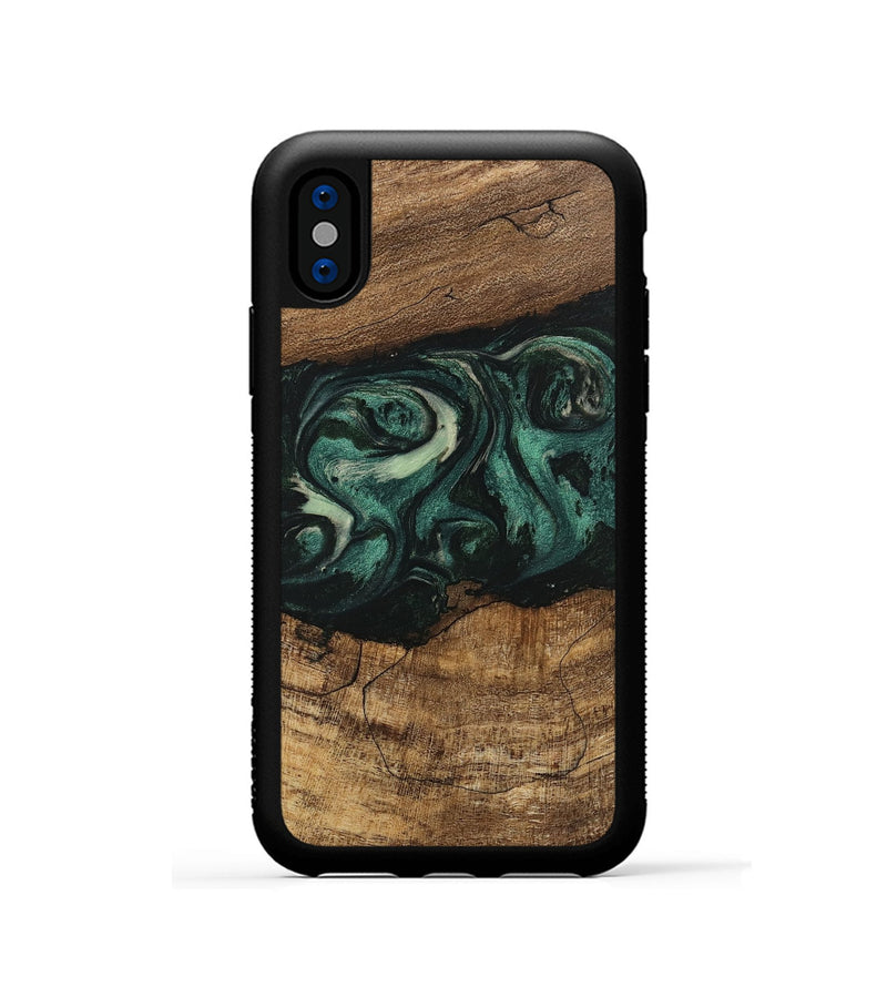 iPhone Xs Wood Phone Case - Jose (Green, 746679)