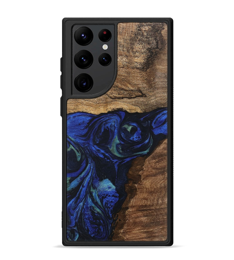 Galaxy S22 Ultra Wood Phone Case - Lum (Blue, 746681)