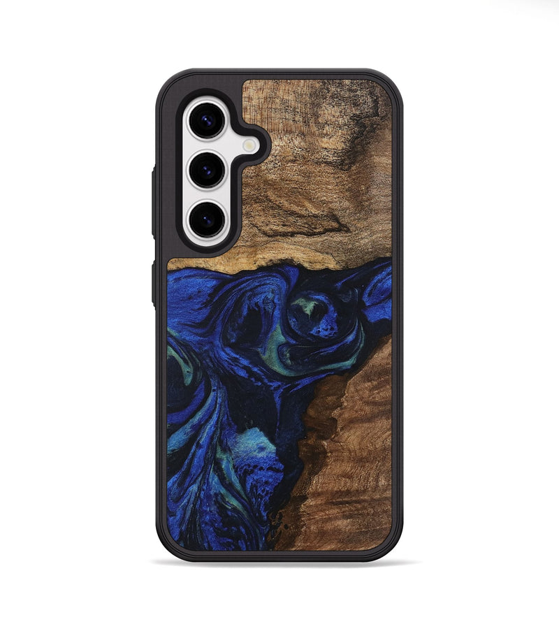 Galaxy S25 Wood Phone Case - Lum (Blue, 746681)