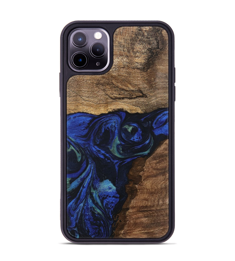 iPhone 11 Pro Max Wood Phone Case - Lum (Blue, 746681)