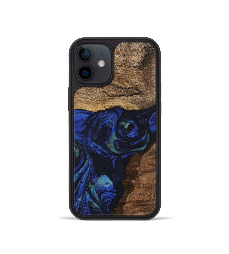 iPhone 12 mini Wood Phone Case - Lum (Blue, 746681)