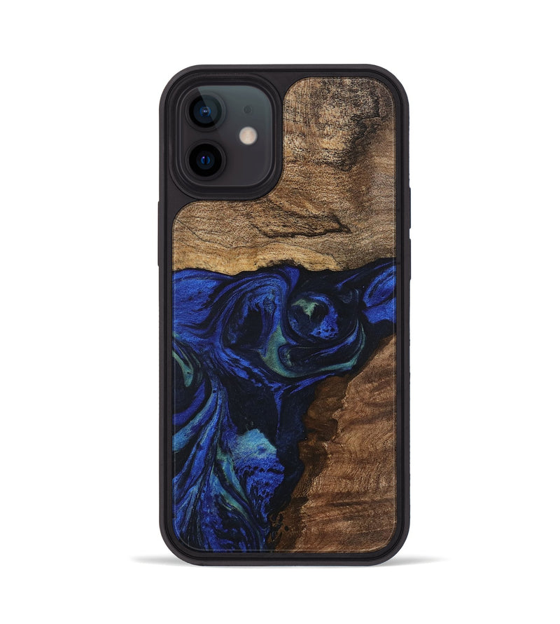 iPhone 12 Wood Phone Case - Lum (Blue, 746681)