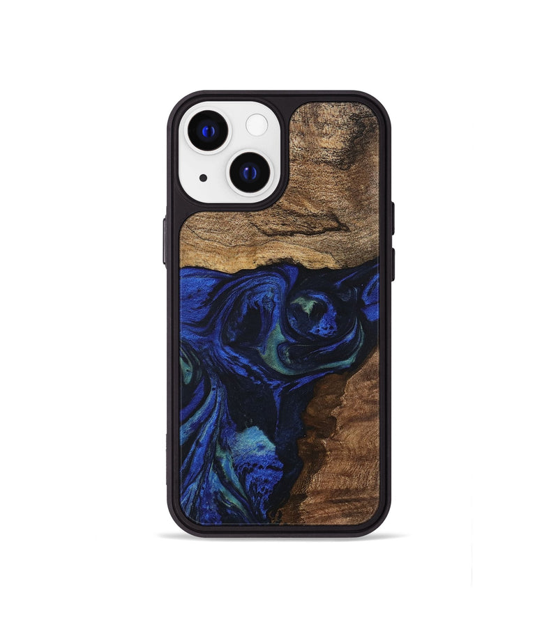 iPhone 13 mini Wood Phone Case - Lum (Blue, 746681)