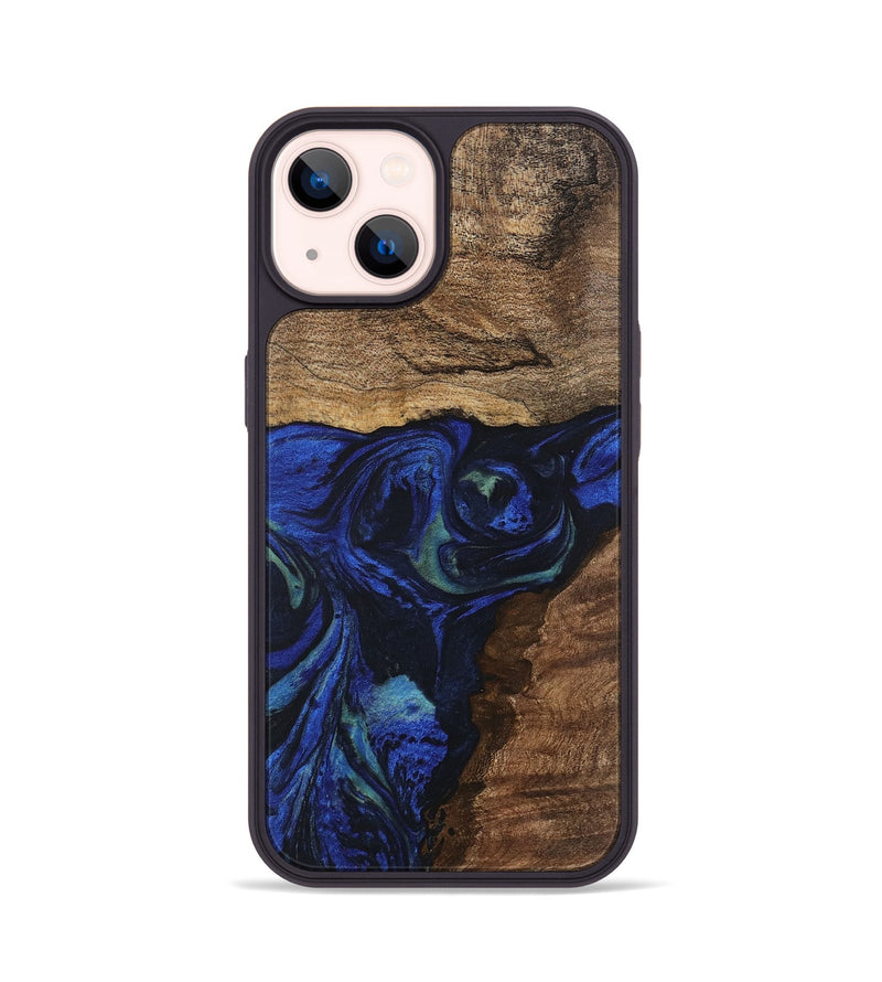 iPhone 14 Wood Phone Case - Lum (Blue, 746681)