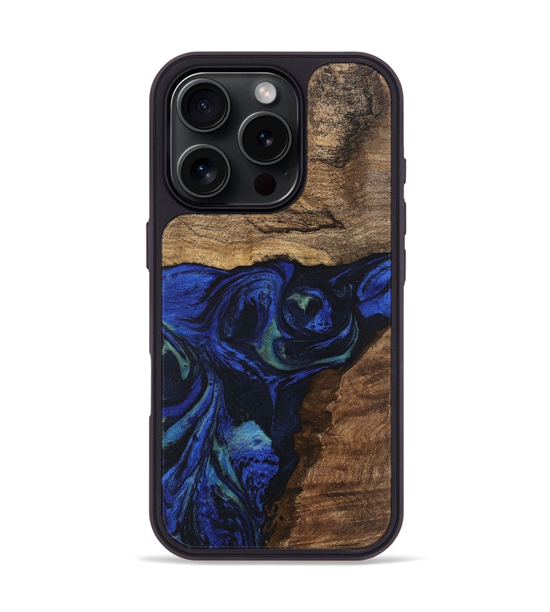 iPhone 16 Pro Wood Phone Case - Lum (Blue, 746681)