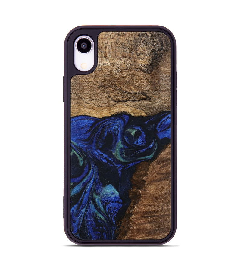 iPhone Xr Wood Phone Case - Lum (Blue, 746681)