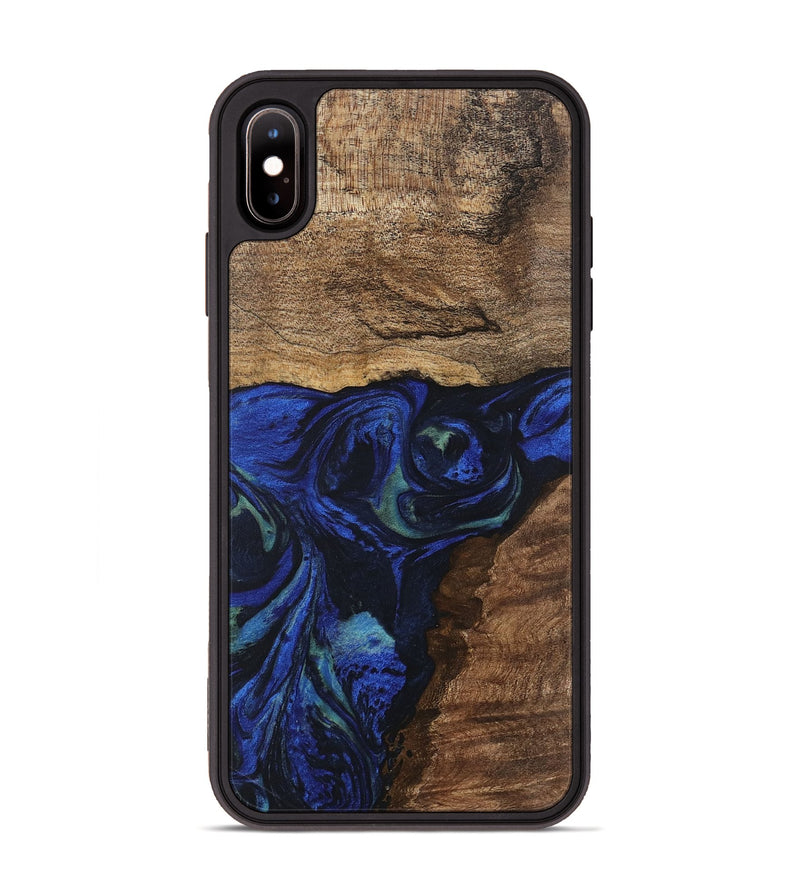 iPhone Xs Max Wood Phone Case - Lum (Blue, 746681)