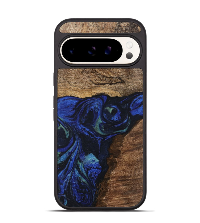 Pixel 9 Wood Phone Case - Lum (Blue, 746681)