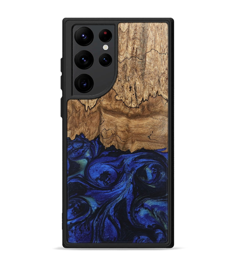 Galaxy S22 Ultra Wood Phone Case - Jerod (Blue, 746682)