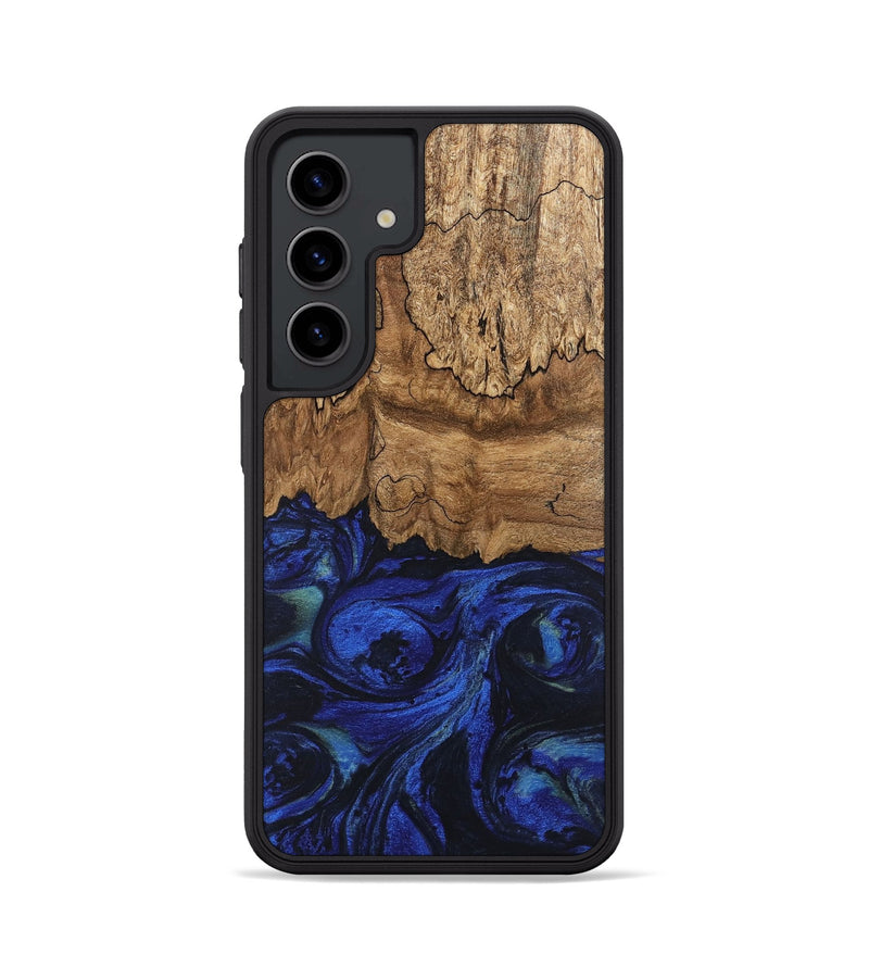 Galaxy S24 Wood Phone Case - Jerod (Blue, 746682)