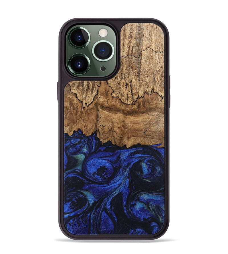 iPhone 13 Pro Max Wood Phone Case - Jerod (Blue, 746682)