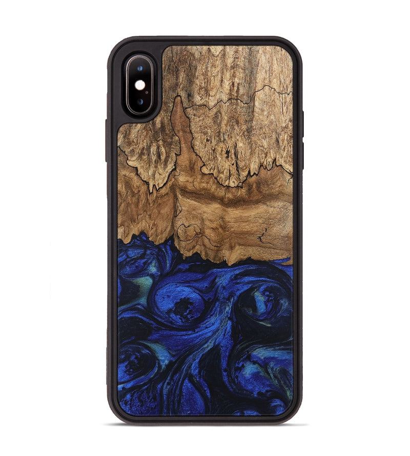 iPhone Xs Max Wood Phone Case - Jerod (Blue, 746682)