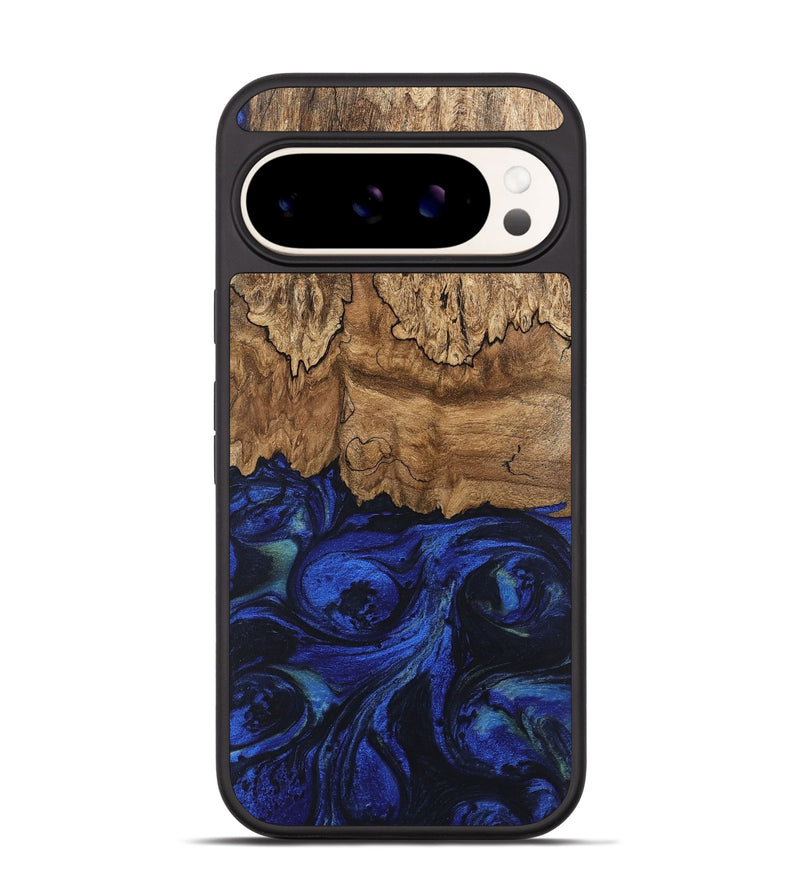 Pixel 9 Pro Wood Phone Case - Jerod (Blue, 746682)