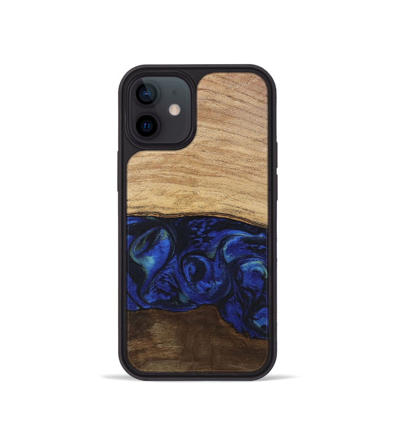 iPhone 12 mini Wood Phone Case - Darby (Blue, 746689)