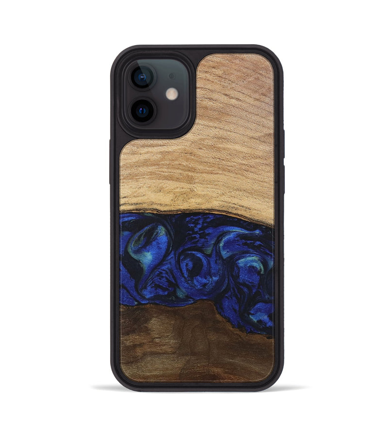 iPhone 12 Wood Phone Case - Darby (Blue, 746689)