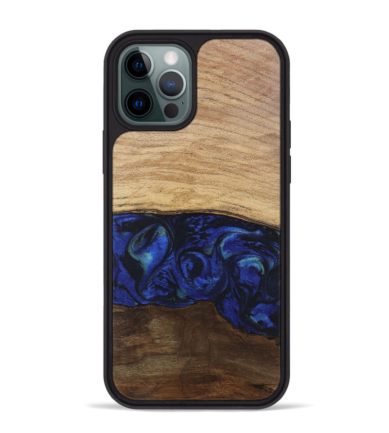 iPhone 12 Pro Max Wood Phone Case - Darby (Blue, 746689)