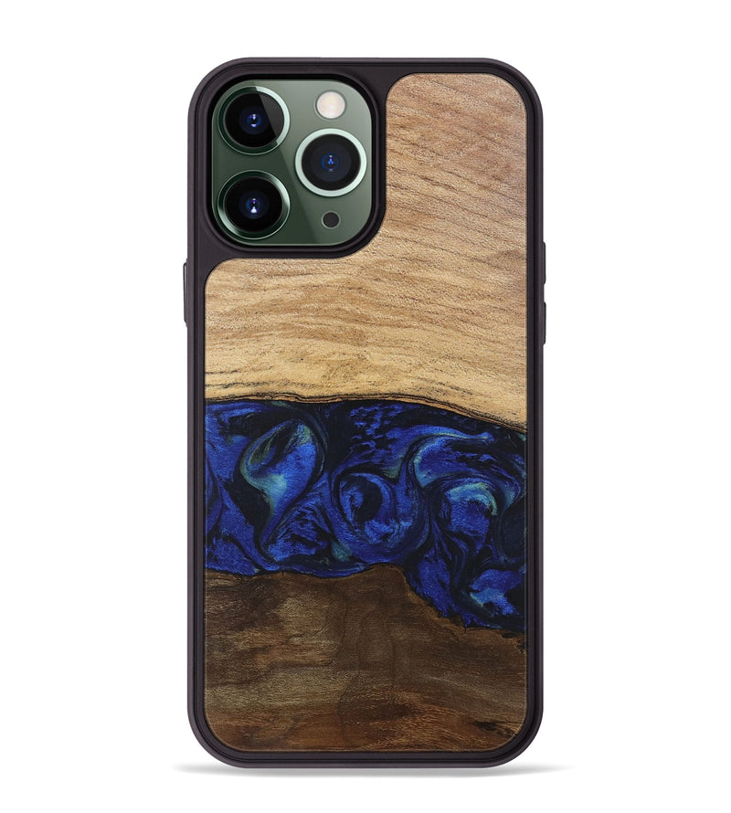 iPhone 13 Pro Max Wood Phone Case - Darby (Blue, 746689)