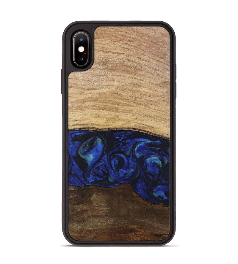 iPhone Xs Max Wood Phone Case - Darby (Blue, 746689)