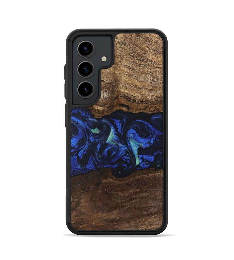 Galaxy S24 Wood Phone Case - Nyasia (Blue, 746690)